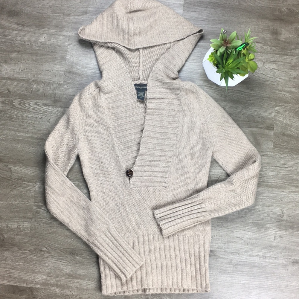 Banana Republic Woolf Blend Hooded Sweater